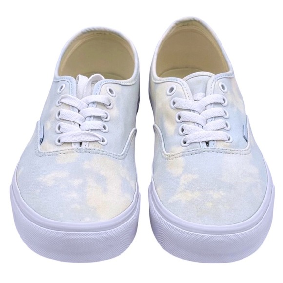 Vans Authentic "Bleach Wash Ballad Blue" Shoes Mens 10.5 Women's 12 White Blue - Picture 2 of 8